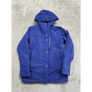 Roxy Hooded Jacket Somens Small Purple Long Slim Fit Hoodie 10k‎ Flap Pockets